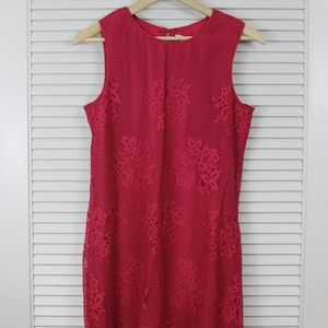 Sleeveless Lace Sheath Dress